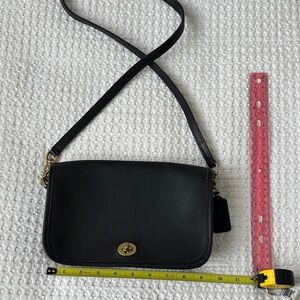 Vintage Coach Penny bag black leather pants